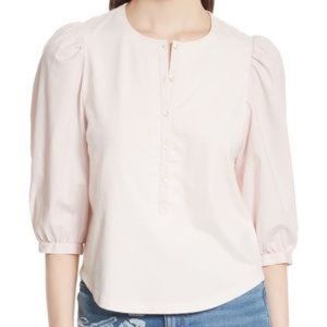 Rebecca Taylor La Vie Puffed Sleeve Henley XS NWOT